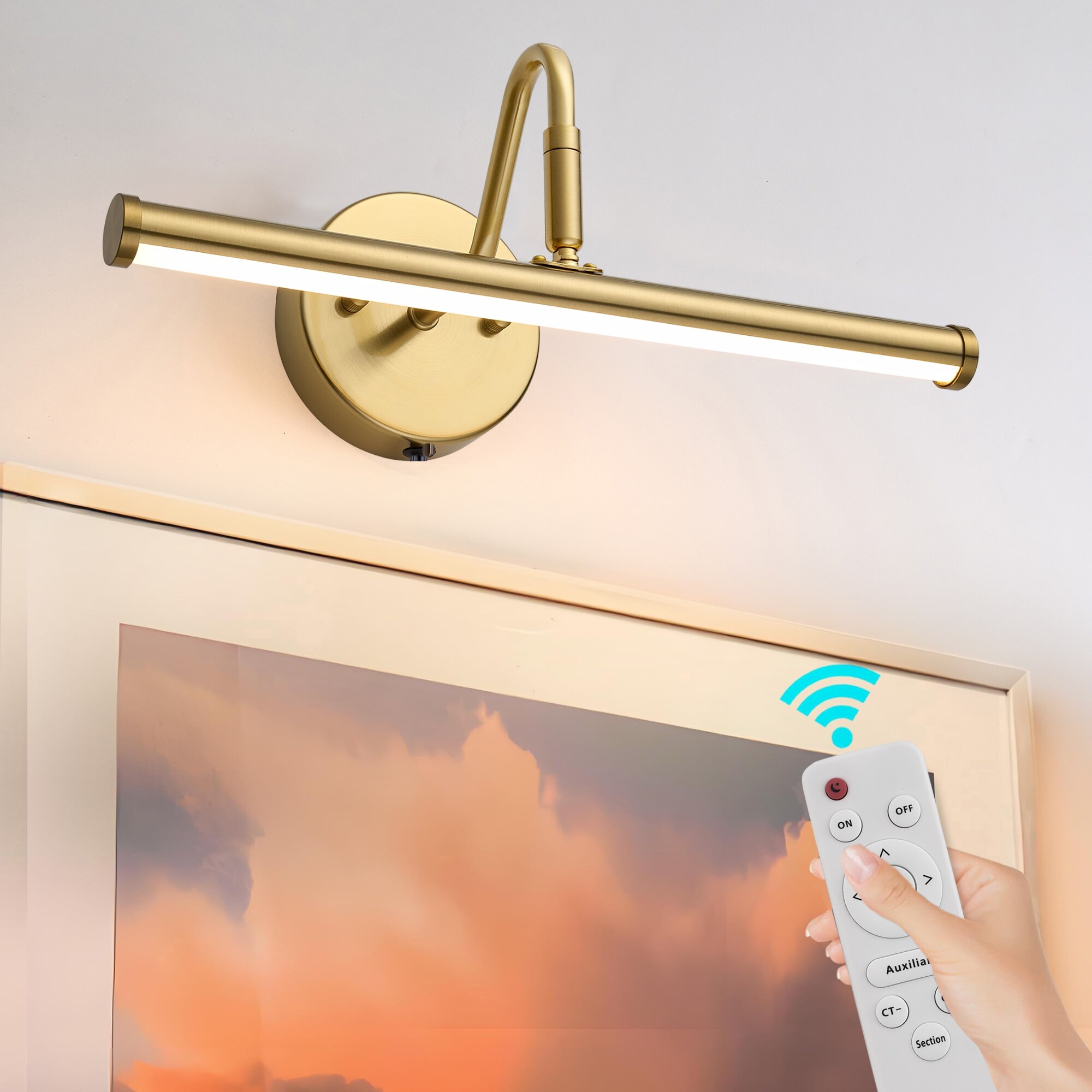 Bathroom over mirror light with pull cord 2025